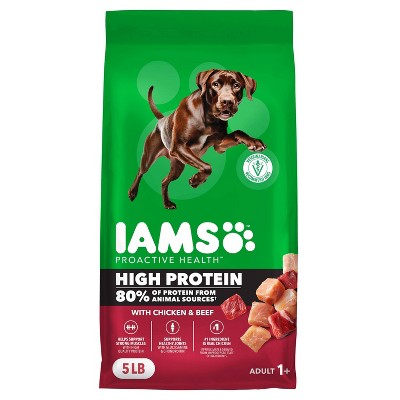 IAMS Proactive Health High Protein Plus Chicken and Beef Adult Dry Dog Food - 5lbs