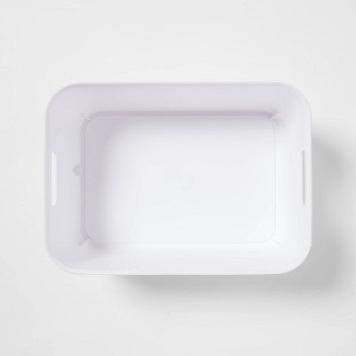 12.5L Brightroom Open Storage Tub White 2pk - Brightroom