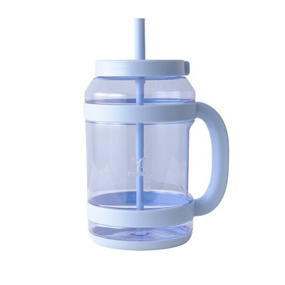Reduce 80oz Tritan Waterday Mug Glacier: Portable Drinkware with Twist-Off Lid & Straw, Dishwasher-Safe