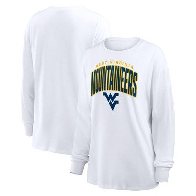 NCAA West Virginia Mountaineers Women's White Long Sleeve T-Shirt - XL