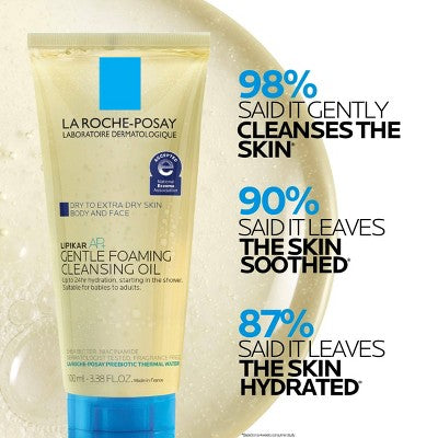 La Roche Posay Lipikar Oil - 3.38 fl oz: Non-Toxic, Contains Shea Butter, For Sensitive Skin, Facial Cleanser