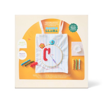 Ciao Striped Punch Needle Tote Bag - Mondo Llama