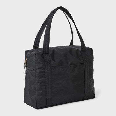 Essential Packable Weekender Duffel Bag - Universal Thread Black: Lightweight, Collapsible, 32L Capacity