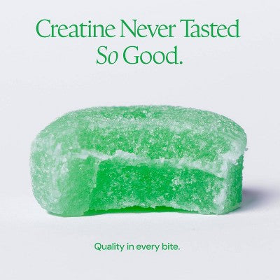 Create Wellness Gummies Made with Pure Creatine Monohydrate NSF Certified for Sport - Sour Green Apple - 45ct/15 Servings