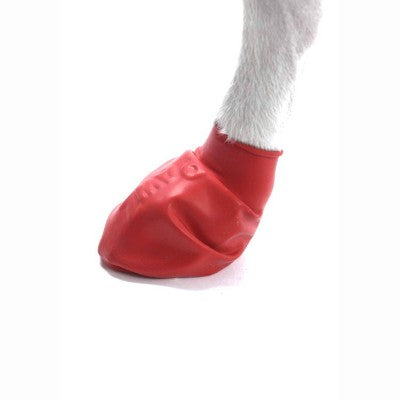 Pawz 12pc Rubber Dog Boots - Red S: Pullover Style, Textile Material, Small Size, Pet Footwear