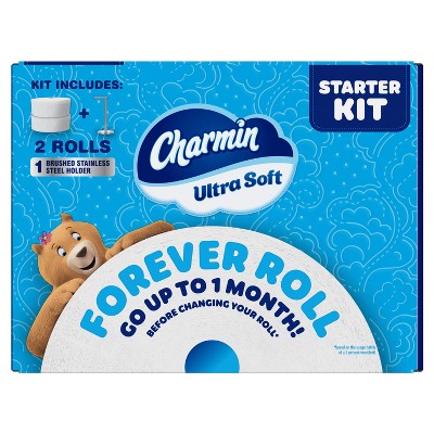 Charmin Toilet Paper Ultra Soft Forever Roll Starter Kit - 2 Rolls - 1700 Sheet