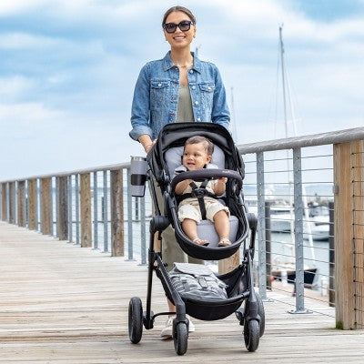 Evenflo Pivot Modular Travel System with LiteMax Infant Car Seat with Anti-Rebound Bar - Oxford Black (LOCAL PICKUP ONLY)