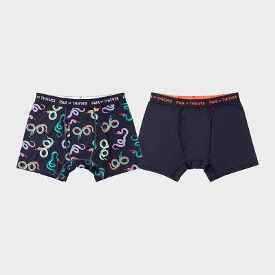 Pair of Thieves Men's Snake Print Super Fit Boxer Briefs 2pk - M
