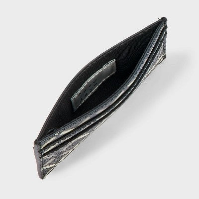 Basic Card Case Wallet - A New Day Onyx Black: Shell, Solid Pattern, 4.25" Width, 3.125" Height