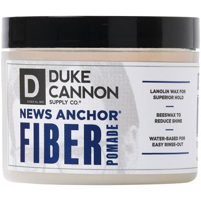 Duke Cannon News Anchor Fiber Pomade - Strong Hold, Matte Hair Styling Pomade for Men - 4.6 oz