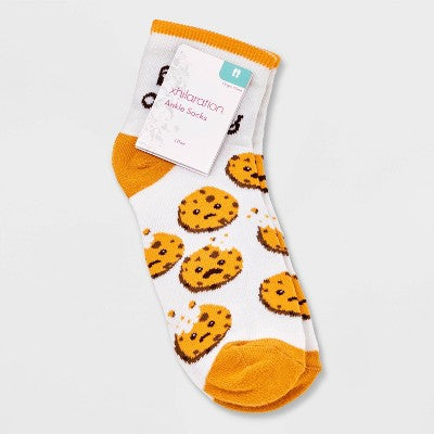 Women's 'Feeling Crumby' Cookie Ankle Socks - Xhilaration Ivory/Gold 4-10