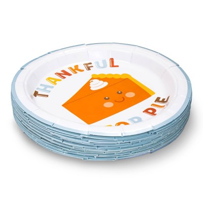 20ct Thanksgiving Paper Party Snack Plate Pie
