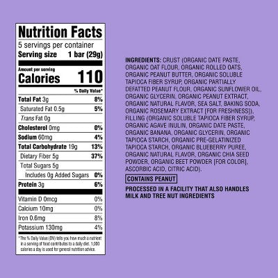 Organic Peanut Butter & Blueberry Sandwich Bar - 145gm - Good & Gather