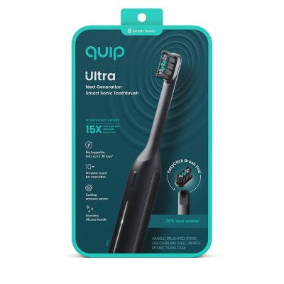 quip Ultra Next Generation Smart Sonic Electric Toothbrush - Onyx
