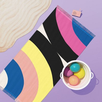 Circle Print XL Sand Resist Beach Towel - Sun Squad