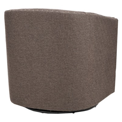 Madison Park Sheldon Swivel Chair Chocolate : Upholstered Accent, No Assembly, 300lb Capacity (LOCAL PICKUP ONLY)