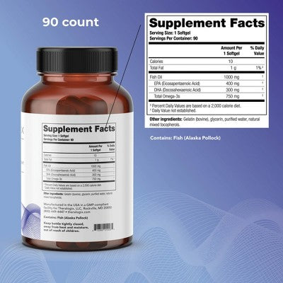 Theralogix TherOmega Omega-3 Fish Oil Supplement 270 Day