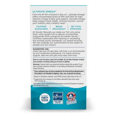 Nordic Naturals Lemon Omega-3 - Aids Heart Health and Immune Support, 180 Count