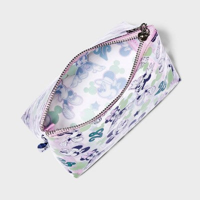 Clear Minnie Mouse Cosmetic Bag with Zipper