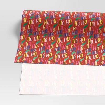 25 sq ft 'Ho Ho Ho' Christmas Gift Wrap Red - Wondershop (LOCAL PICKUP ONLY)