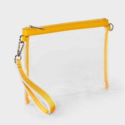 Game Day Clear Wristlet Clutch - Wild Fable Yellow