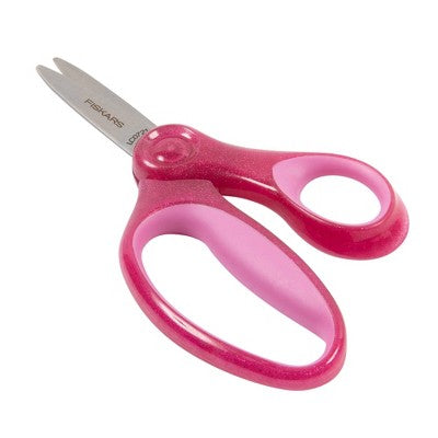 Fiskars 5" Sparkle SoftGrip Point Kids' Scissors Pink: Child Art & Stationery Tool, Metal & Plastic, Lifetime Warranty