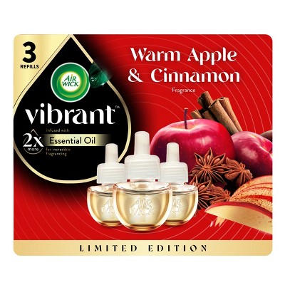 Air Wick Scented Oil Vibrant Air Fresheners - Warm Spiced Apples - 3ct