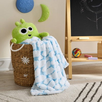 Cloud Plush Kids' Throw Blanket Blue - Pillowfort