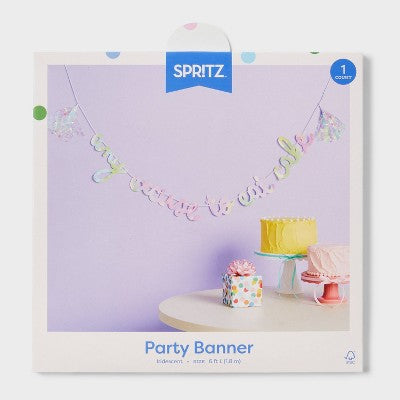 Iridescent 'any excuse to eat cake' Party Banner - Spritz