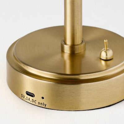 Portable Table Lamp Brass (Includes LED Light Bulb) - Hearth & Hand with Magnolia