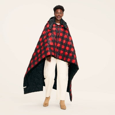 72"x54" Buffalo Check Outdoor Wearable Throw Red/Black - Woolrich x Target