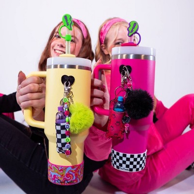 CharCharms Check Water Bottle Boot White/Black
