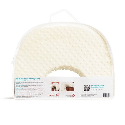 Munchkin Nursing Pillow, Ergonomic Support for Breast and Bottle Feeding, Ultra-Luxe Soft Touch Fabric - White