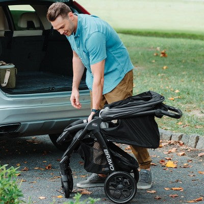 Chicco Bravo LE ClearTex Quick-Fold Stroller - Pewter (LOCAL PICKUP ONLY)
