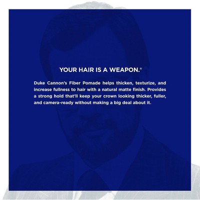Duke Cannon News Anchor Fiber Pomade - Strong Hold, Matte Hair Styling Pomade for Men - 4.6 oz