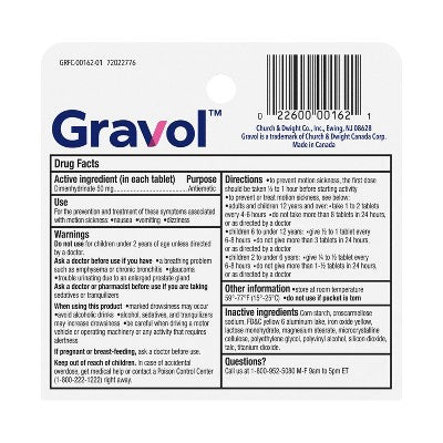 Gravol DMH Coated Tablets - 10ct