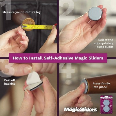 Magic Sliders 8ct 1" Round Adhesives