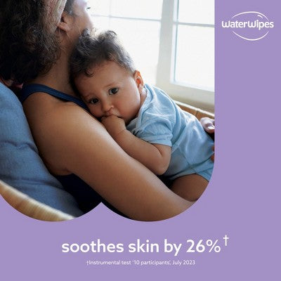WaterWipes Sensitive+ Soothing Wipes, 3-In-1 Cleans,Soothes, 99% Water with Botanical Extract, Unscented & Hypoallergenic Baby Wipes, 240ct
