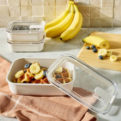 3c Meal Prep Food Storage Container Cream - Figmint