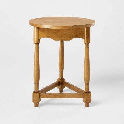 Scalloped Side Table Light Oak - Threshold designed with Studio McGee Assembly Required (LOCAL PICKUP ONLY)
