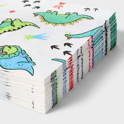 30ct Dinosaur Lunch Napkins - Spritz