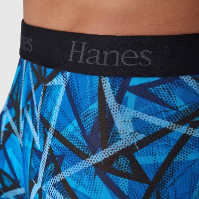 Hanes Originals Premium Super Stretch Boxer Briefs 3pk - Blue/Black L