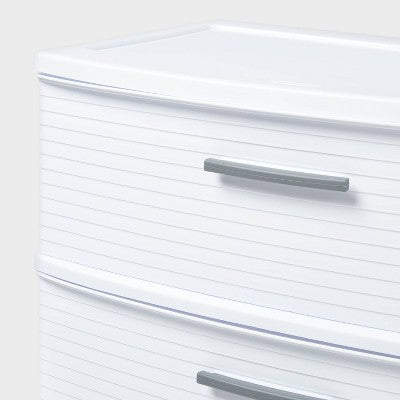 3 Drawer Wide Tower White - Brightroom (LOCAL PICKUP ONLY)