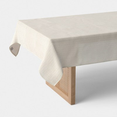 104"x60" Neutral Tablecloth - Threshold