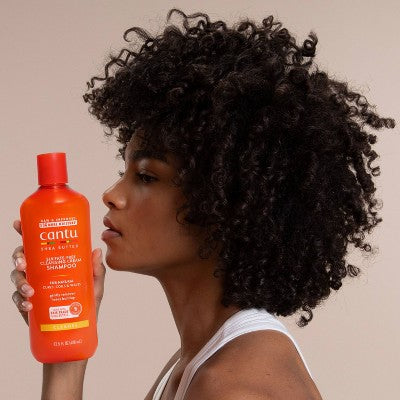 Cantu Shea Butter Hair Cleansing Cream Shampoo - 13.5 fl oz: Vegan, Sulfate-Free, Coconut Scent, Daily Use