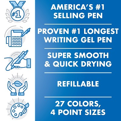 Pilot G2 Retractable Gel Pens Fine Point Red Ink 2 Pack (31033) 460225