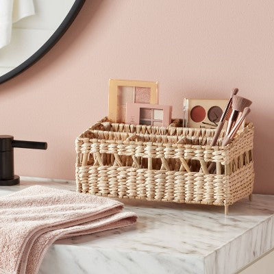Natural Woven Makeup Organizer - Threshold