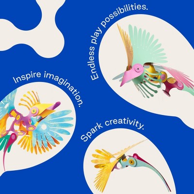 Clixo Jungle Birds Magnetic Building Set: 24 Pieces for Creative Thinking & Creativity