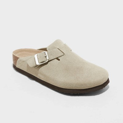 Women's Betsy Clog Mule Flats - Universal Thread Taupe 5 Slip-On