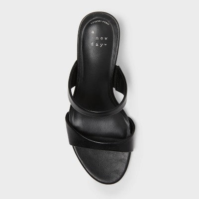 Women's Paige Heels with Memory Foam Insole - A New Day Black 5